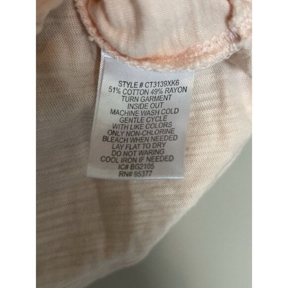 Women's Pink Summer Crop Top Solid Short Sleeve Twist Front Tee T-Shirt Size L - Picture 5 of 9